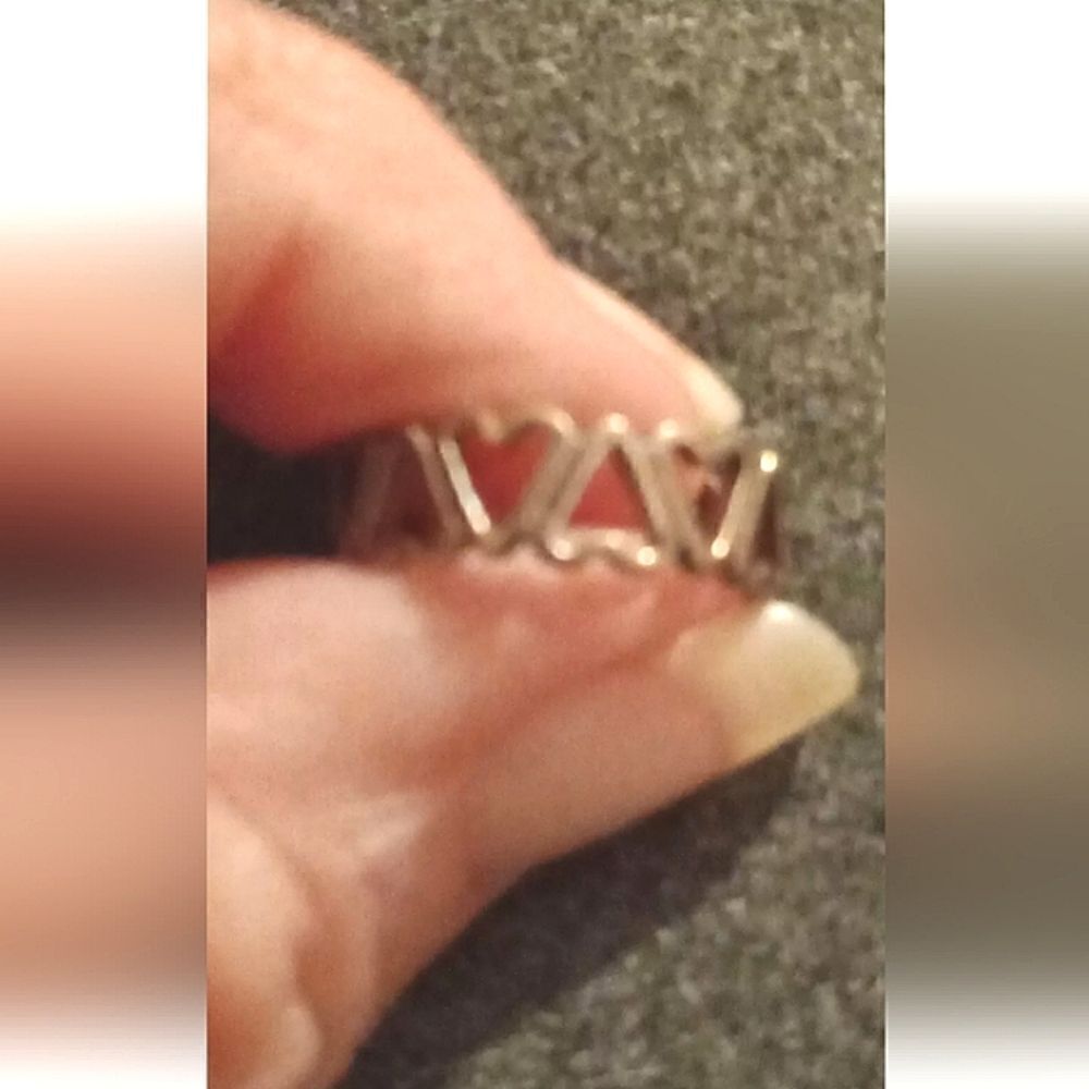 Vintage 925 Hearts 4 Ever Sterling Silver Ring Size 4.75